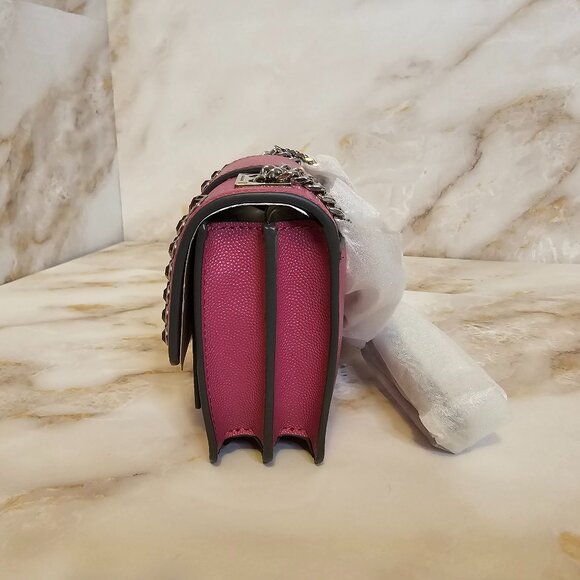 Karl Lagerfeld Paris Corrine Embellished Leather Shoulder Bag, Cactus Flower, NW - Picture 2 of 5